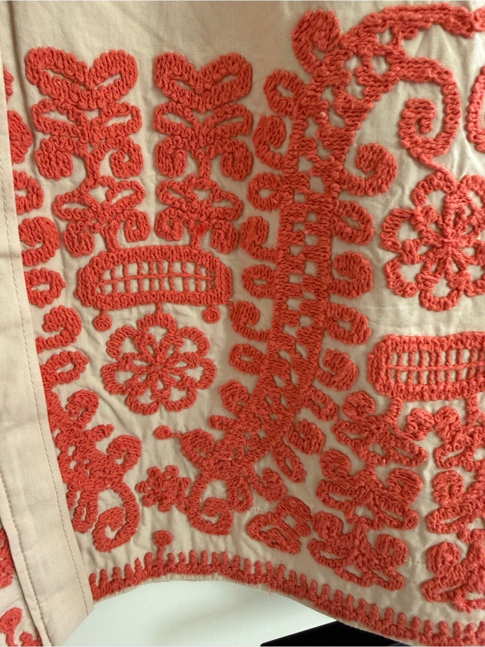 Anthropologie Maeve heavily embroidered shirtdress pockets lined - Picture 10 of 13